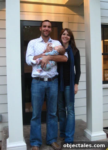 Couple on porch Christi and Barrett on their front porch