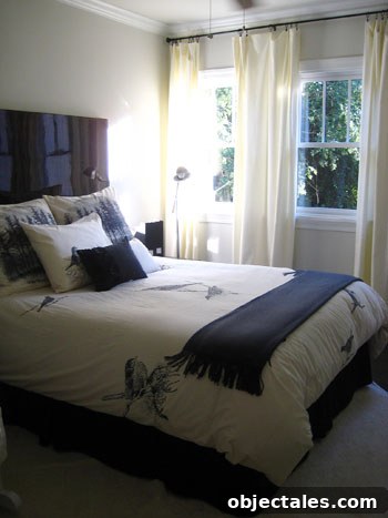 Bedroom Bedroom with custom headboard
