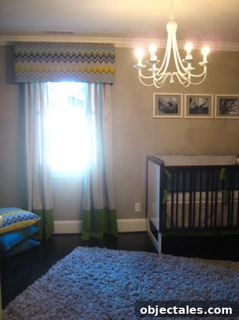 Nursery Nursery with chevron valance