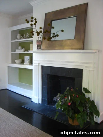 Entry fireplace Living room fireplace and built-ins