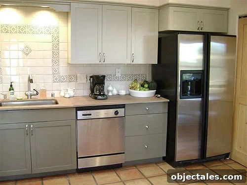 After: painted kitchen cabinet makeover