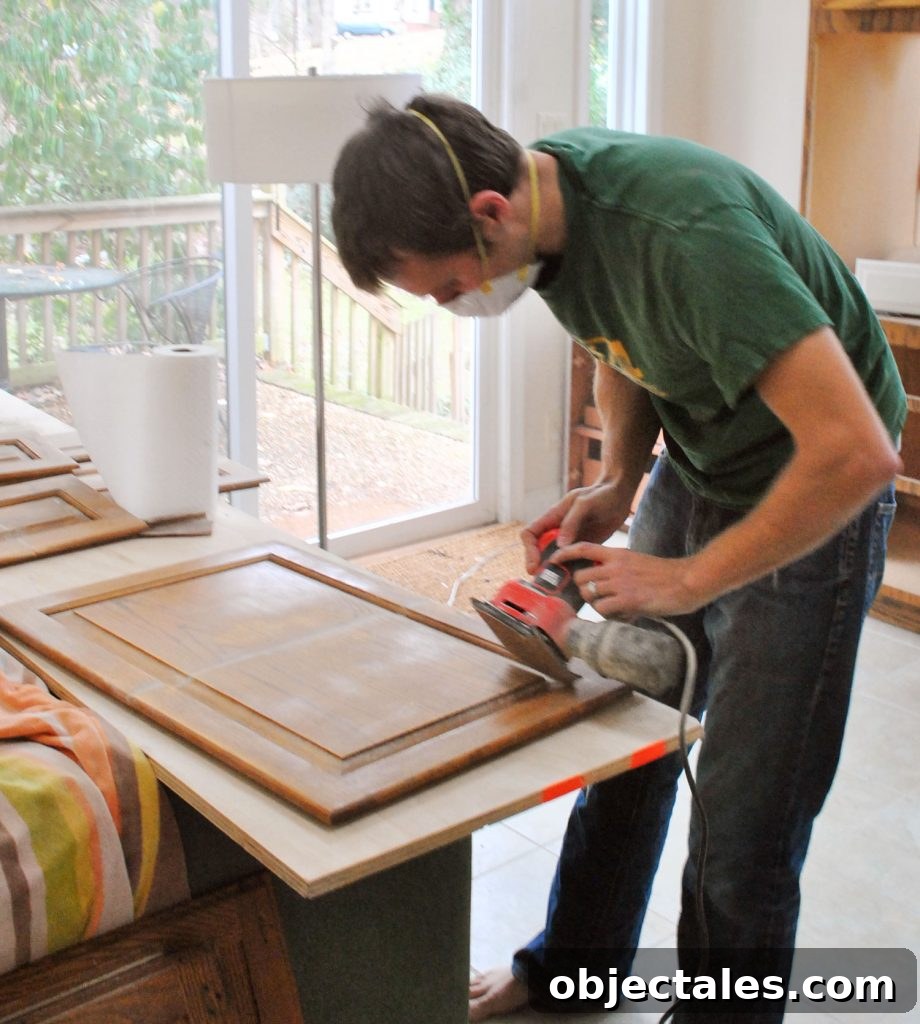 John Sanding Wood Kitchen Cabinet
