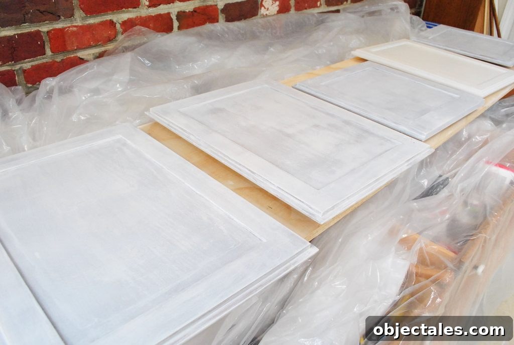 Cabinet Door Fronts Coated With Primer