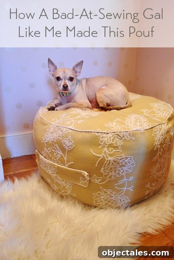 DIY Beanbag Pouf: Sew a Stylish Floor Cushion 2 how-to-make-a-fabric-pouf-ottoman