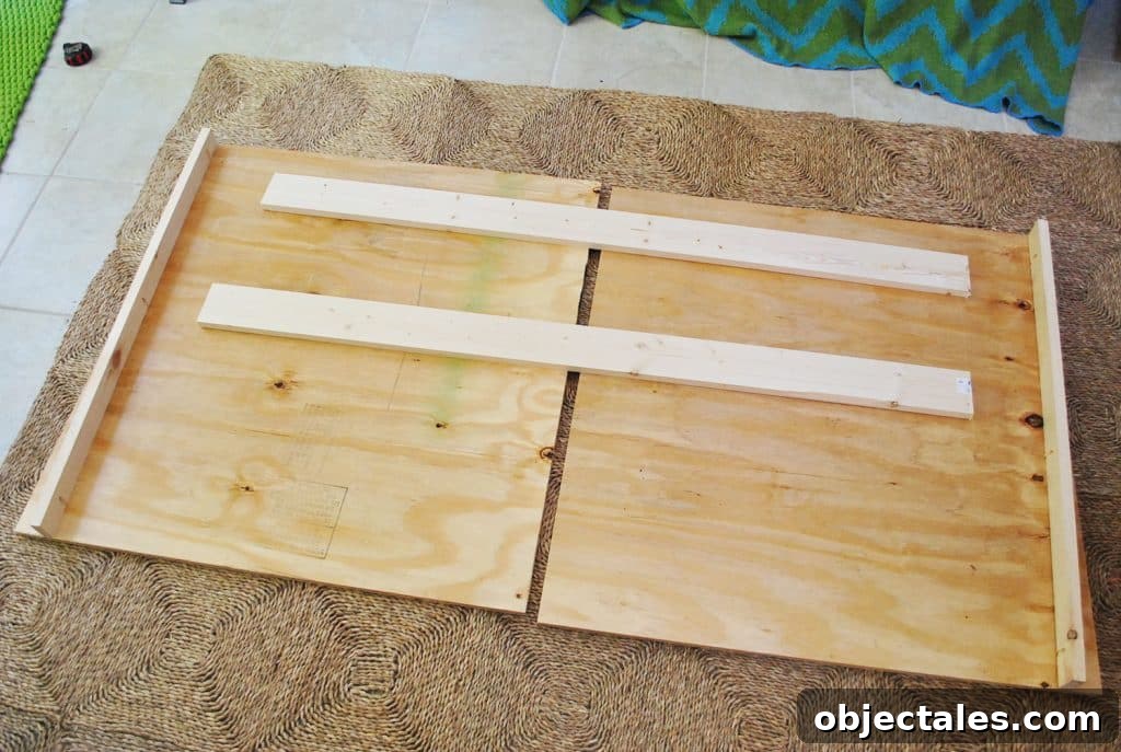 Deconstructed plywood pieces for upholstered headboard frame