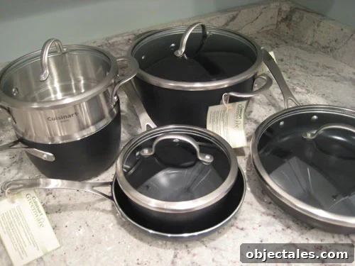 Set of pots and pans gifted for wedding registry