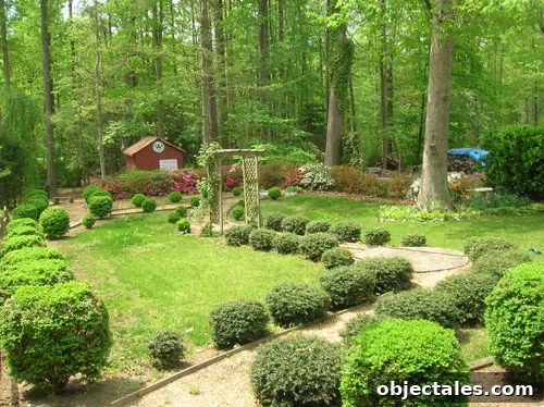What Homebuyers Notice and Ignore When House Hunting 7 Before Backyard With Boxwood Path And Wood Arch And Small Shed