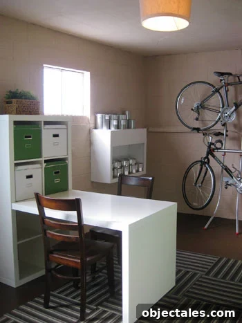 What We'd Do Differently in Our First Home: Lessons Learned 8 Basement With Desk and Bike Storage