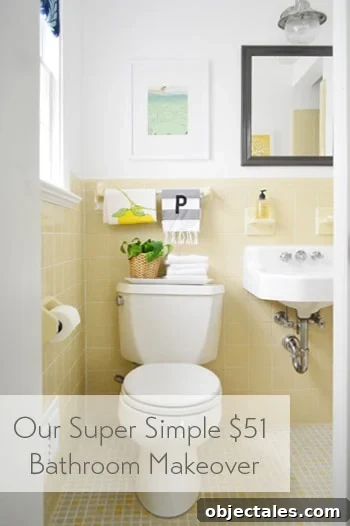 How We Renovated Our Bathroom for Just $51 2 our-super-simple-cheap-bathroom-makeover
