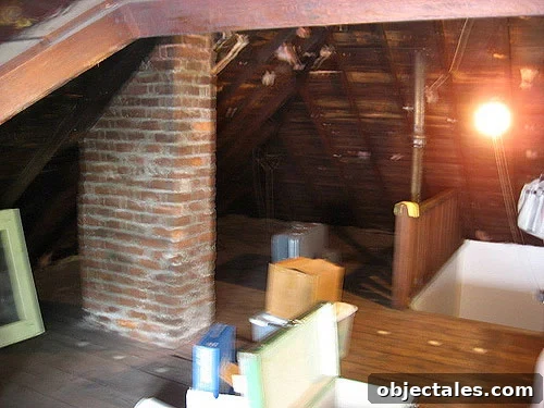 Unfinished attic before renovation