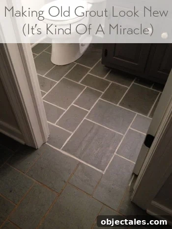 how to make discolored dirty grout between tiles look clean and new