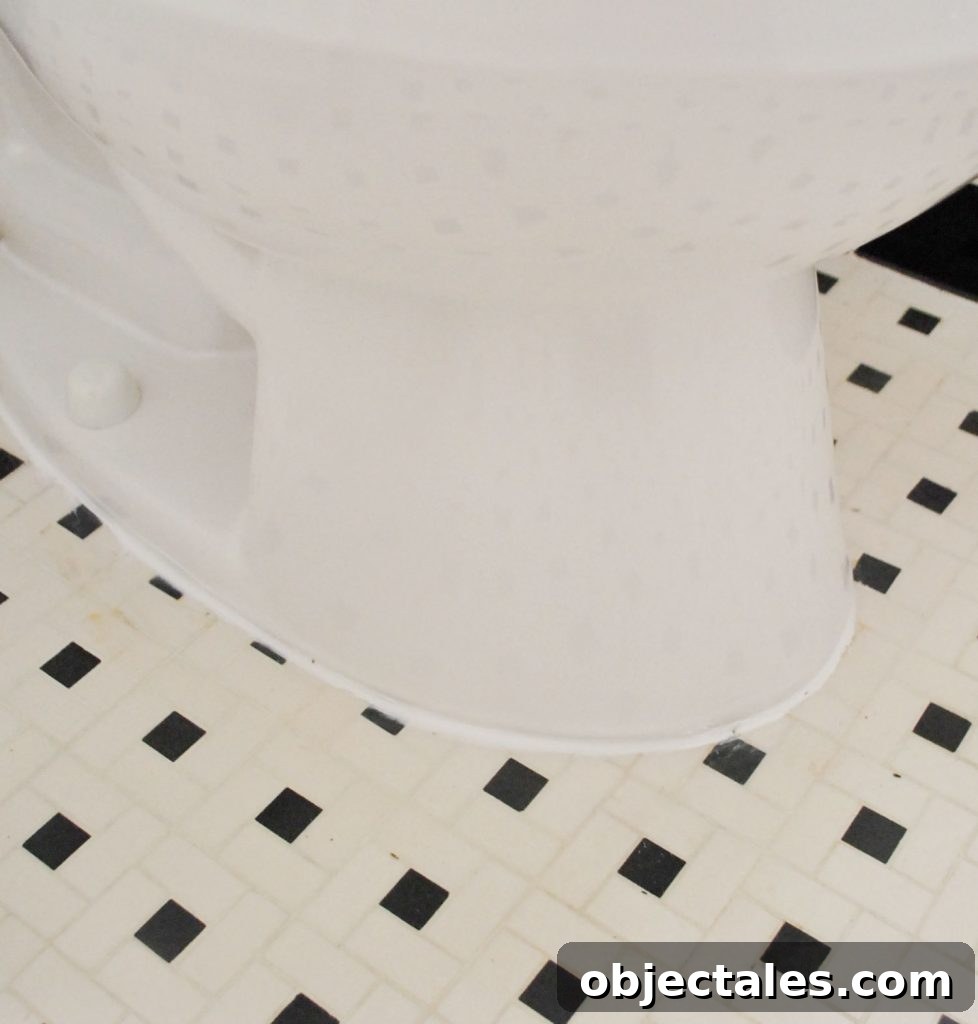 How to Install a Toilet: Step-by-Step Guide for Homeowners 14 Line Of White Caulk Around Base Of Installed Toilet