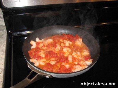 Arietta Range Hood Review: What We Like After Using It 3 Tomato Basil Shrimp cooked under Arietta hood