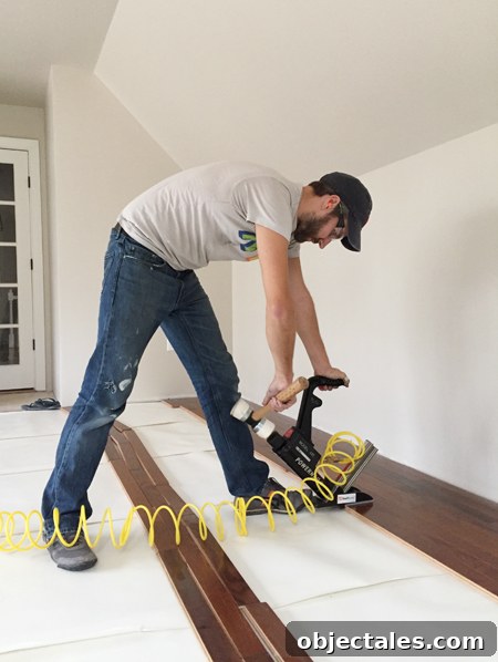 Transforming the Bonus Room Above Our Garage 8 Playroom-John-Nailing