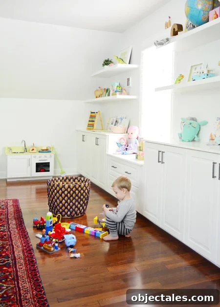 Playful-Family-Bonus-Room-Shelves-Legos-Playing