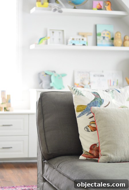 Playful-Family-Bonus-Room-Kivik-Gray-Brown-Bird-Pillow