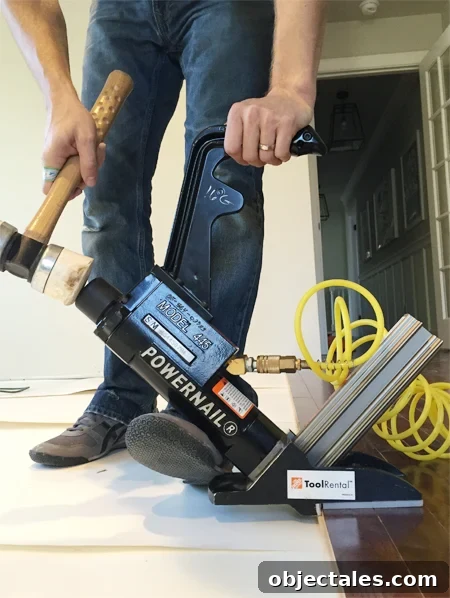 install hardwood flooring floor nailer