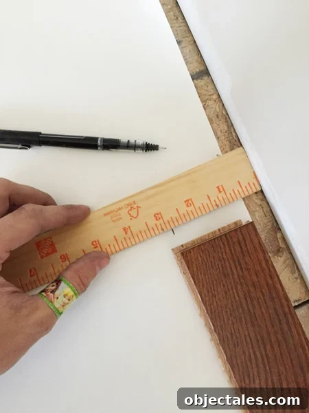 install hardwood flooring marking expansion gap