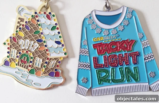 How to Turn Race Medals into Christmas Ornaments 4 christmas race medals ready to be made into ornaments