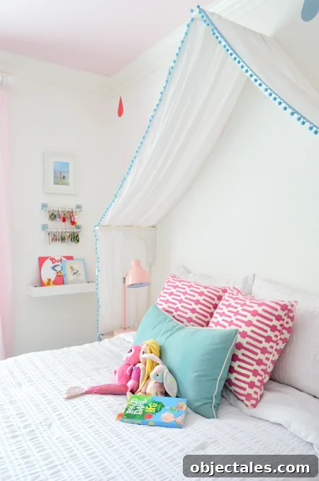 Our Daughter's Bedroom Through the Years 25 GirlsRoom-Canopy-Bed-Detail