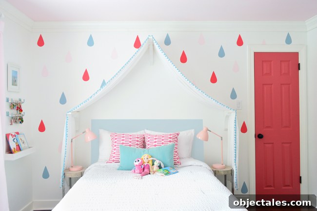 Our Daughter's Bedroom Through the Years 27 Evolution-GirlsRoom-HeadboardAdded