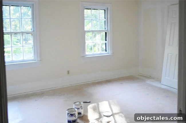 Our Daughter's Bedroom Through the Years 5 EvolutionGirlsRoom-PaintingTrim
