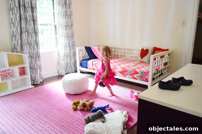 Our Daughter's Bedroom Through the Years 7 EvolutionGirlsRoom-MovingDay