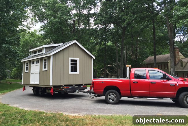 Choose the Right Backyard Storage Shed 7 Shed-Delivery-Truck-In-Cul-De-Sac