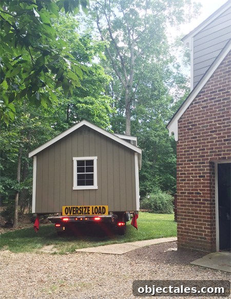 Choose the Right Backyard Storage Shed 8 Shed-Delivery-Driving-Around-Back-Wide-Load