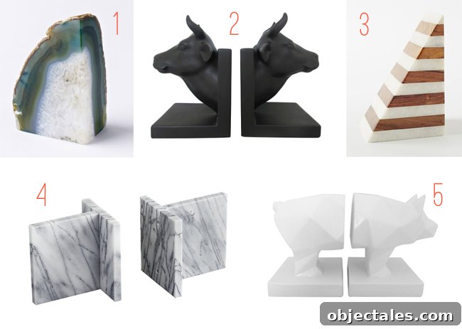 Bookends and styling finds