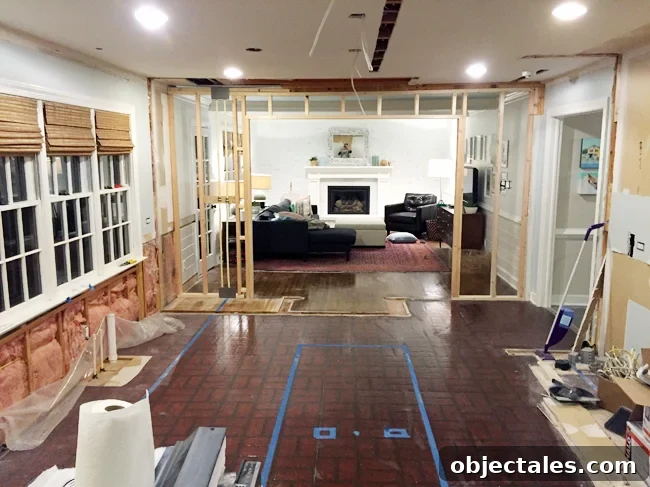 Kitchen Remodel Progress: Gutting and Rebuilding 9 kitchen-demo-framed-opening