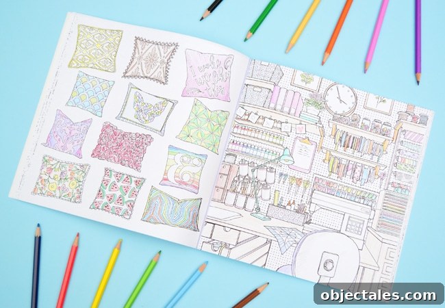 Behind the Scenes of Creating a Coloring Book 10 color-at-home-coloring-book-pillows-pegboard