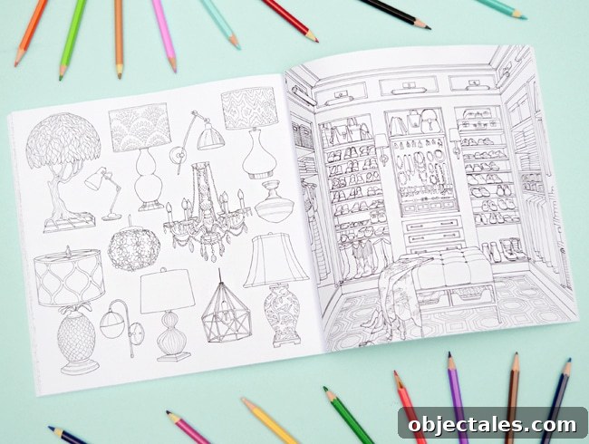 Behind the Scenes of Creating a Coloring Book 11 color-at-home-coloring-book-lighting-collection-closet-alt