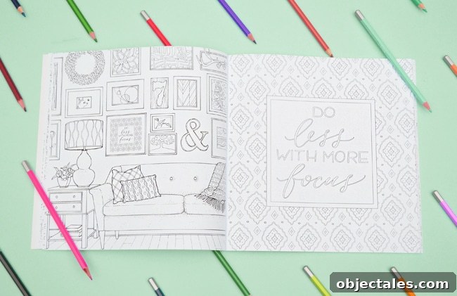 Behind the Scenes of Creating a Coloring Book 12 color-at-home-coloring-book-frames-do-less-with-more-focus-alt