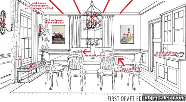 Behind the Scenes of Creating a Coloring Book 8 colorbook-diningroom-firstedits