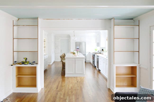 Build Custom Built-In Bookshelves: A Step-by-Step Guide 17 Two Side Bookshelves Constructed Next To Doorway