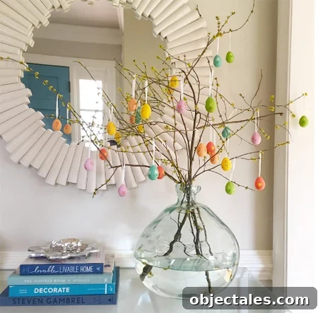 How to Stop Panicking About Holiday Decorating 4 ep25-easter-tree