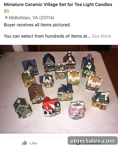 Christmas village for sale listing