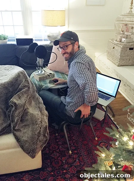 John sitting in small chair
