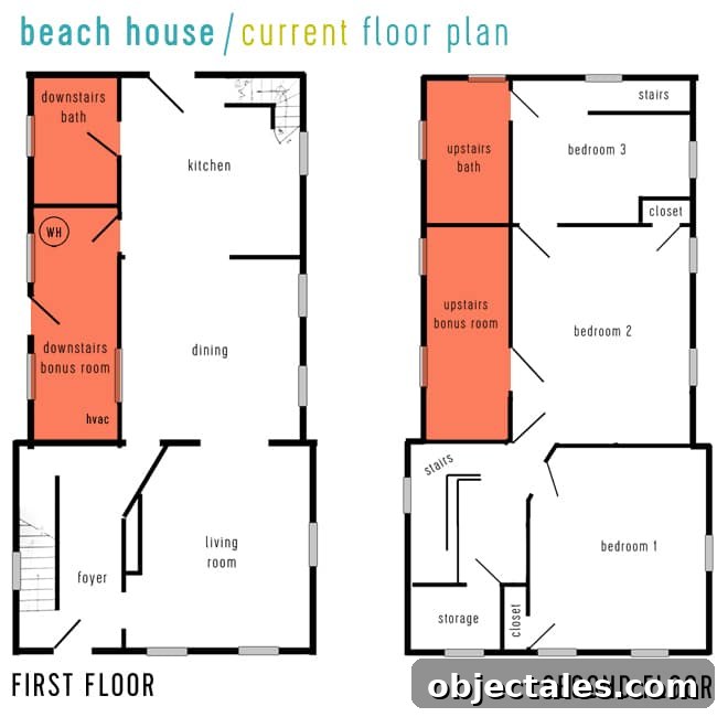 Beach House Gut Renovation: Stripping It Down to the Studs 14 Marked affected areas for reconstruction
