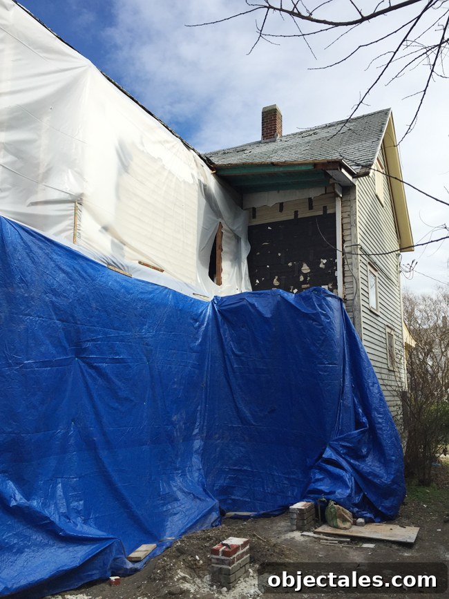 Beach House Gut Renovation: Stripping It Down to the Studs 15 House section removed