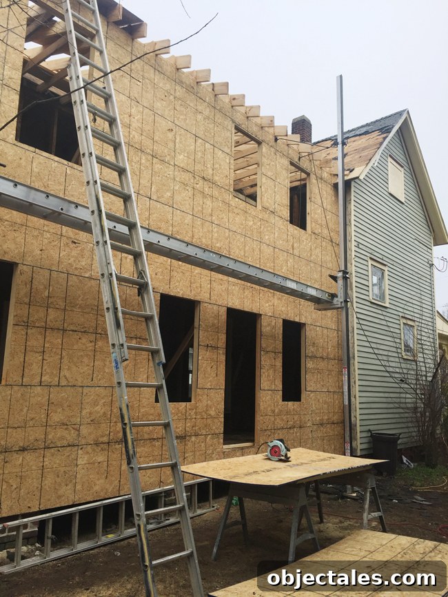 Beach House Gut Renovation: Stripping It Down to the Studs 17 Rebuilt exterior progress