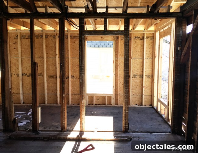 Beach House Gut Renovation: Stripping It Down to the Studs 18 New bathroom area after rebuild