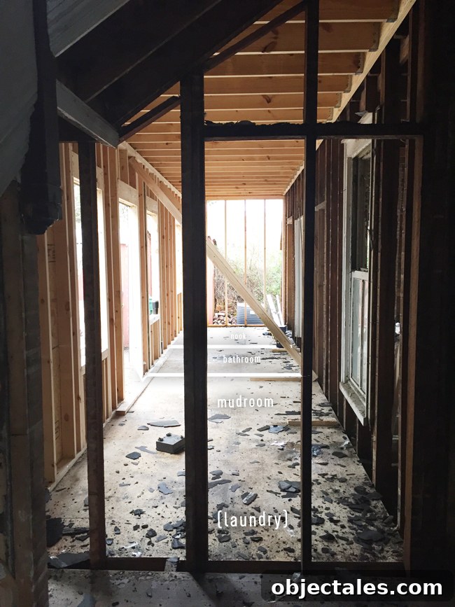 Beach House Gut Renovation: Stripping It Down to the Studs 24 Breakfast nook visible from foyer