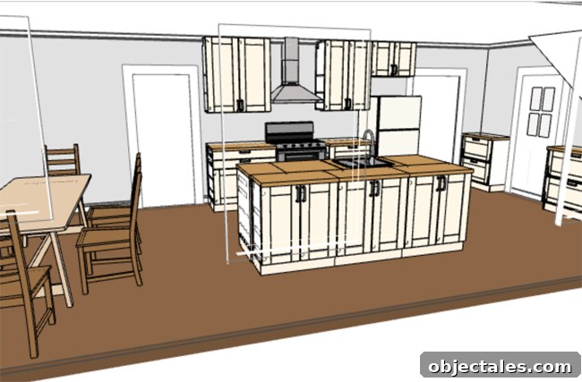 Beach House Gut Renovation: Stripping It Down to the Studs 28 Kitchen planner layout view