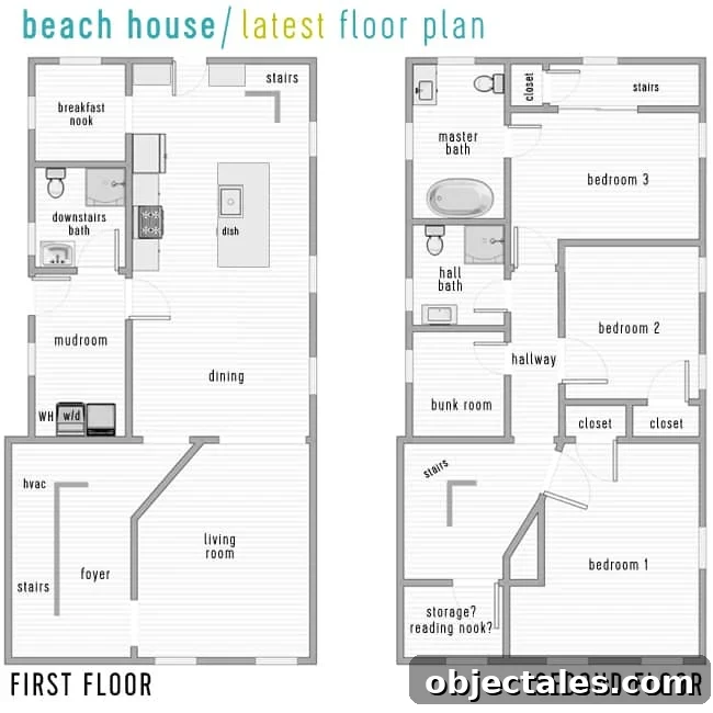 Beach House Gut Renovation: Stripping It Down to the Studs 29 Upstairs floorplan render