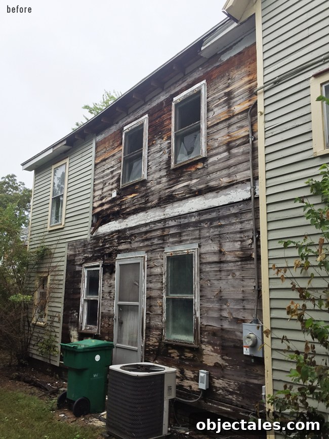 Beach House Gut Renovation: Stripping It Down to the Studs 10 Rotted side of the house
