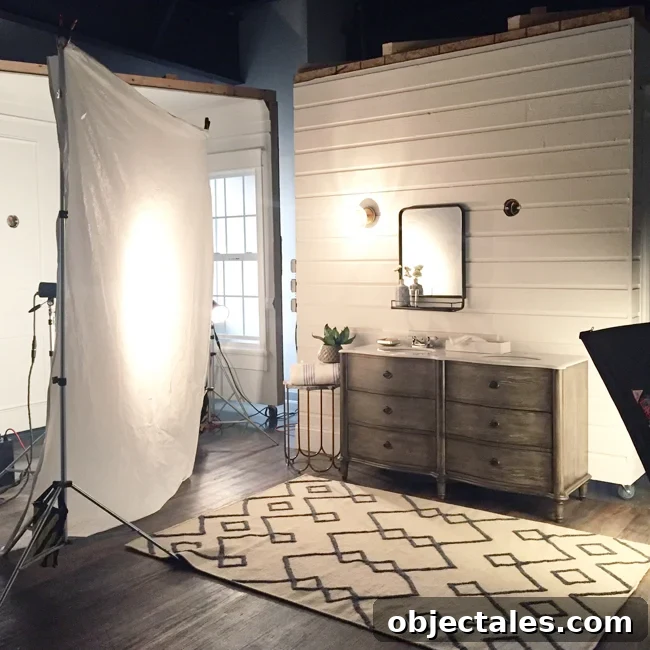 Studio set walls and staging