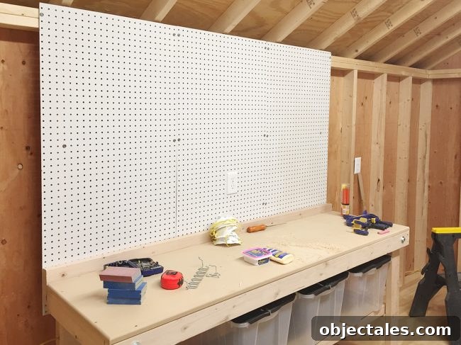 shed storage ideas hanging pegboards