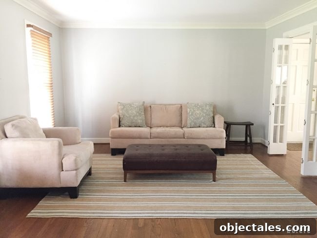 neutral living room before